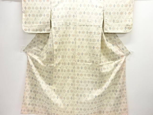 未使用品　抽象模様小紋着物